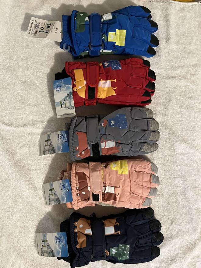 Rękawiczki narciarskie dziecięce 0033 Mix KOLOR  Standard