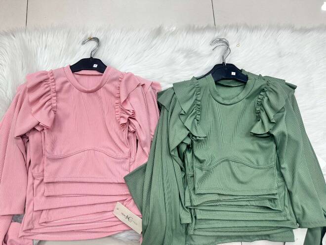 Bluzki dziewczęce 0085 1 kolor  4-14 1