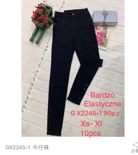 Jeansy damskie X2245 1 kolor XS-XL 1