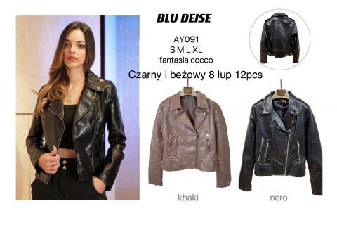 Kurtka skórzana damskie AY091 1 kolor S-XL