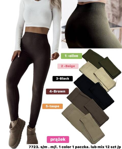 Leginsy damskie 7723 1 kolor S/M-L/XL 1