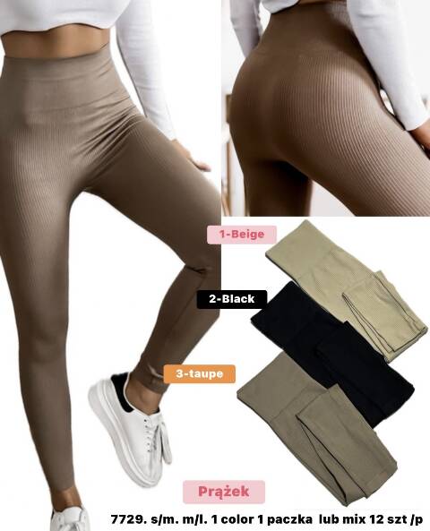 Leginsy damskie 7729 1 kolor S/M-L/XL 1