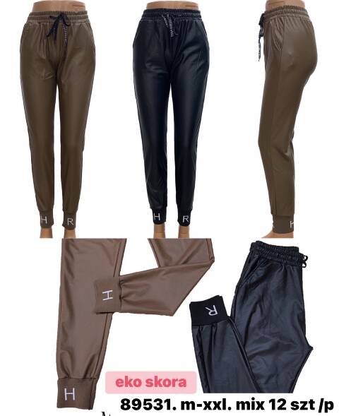 Spodnie z eko-skóry damskie 89531 Mix kolor M-2XL 1
