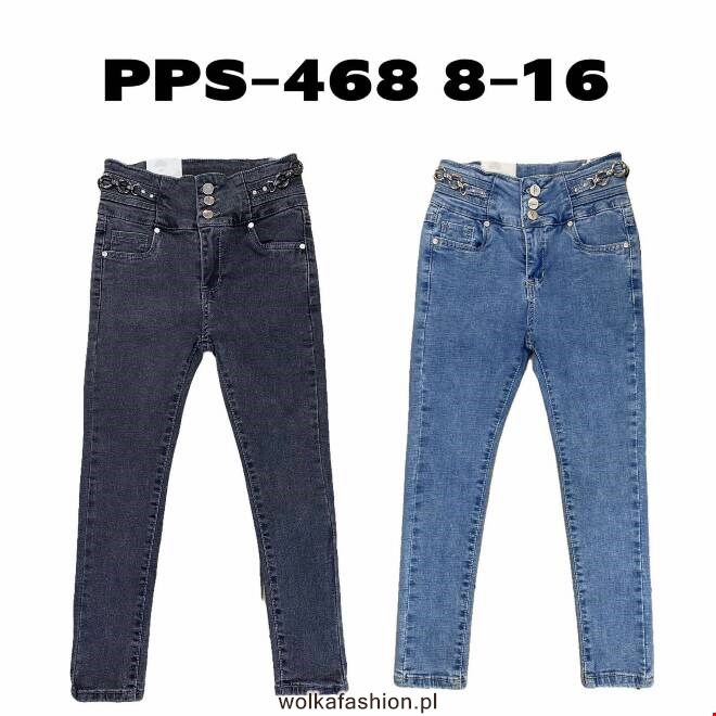 Jeansy dziewczęce PPS-468 1 kolor  8-16