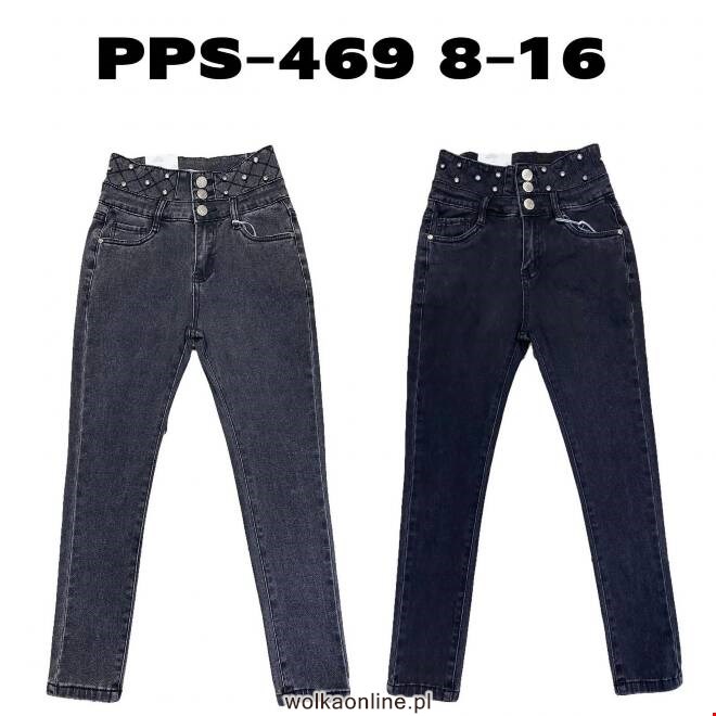 Jeansy dziewczęce PPS-469 1 kolor  8-16