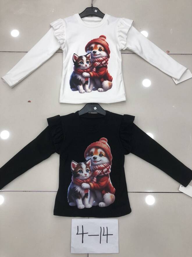 Bluza  dziewczęce 4760 1 kolor  4-14 1
