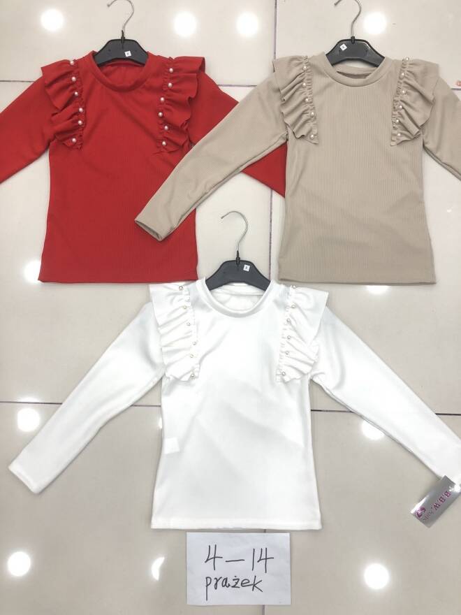 Bluza dziewczęce 4762 1 kolor  4-14