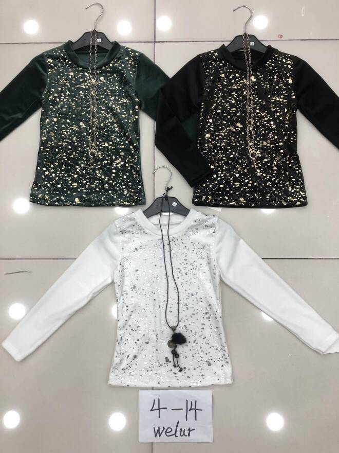 Bluza dziewczęce 4763 1 kolor  4-14 1