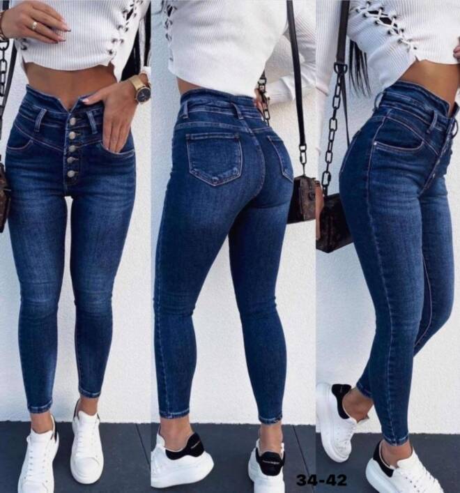 Jeansy damskie 4816 1 kolor  34-42