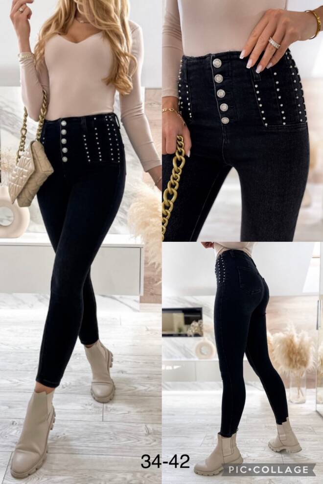 Jeansy damskie 4817 1 kolor  34-42 1