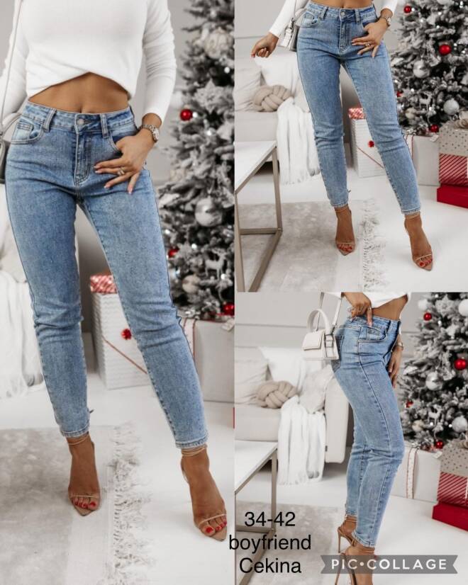 Jeansy damskie 4822 1 kolor  34-42