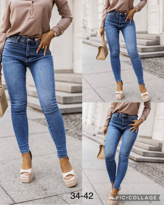 Jeansy damskie 4823 1 kolor  34-42 1