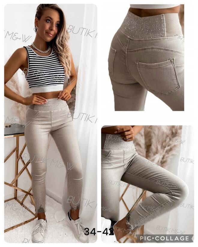 Jeansy damskie 4827 1 kolor  34-42