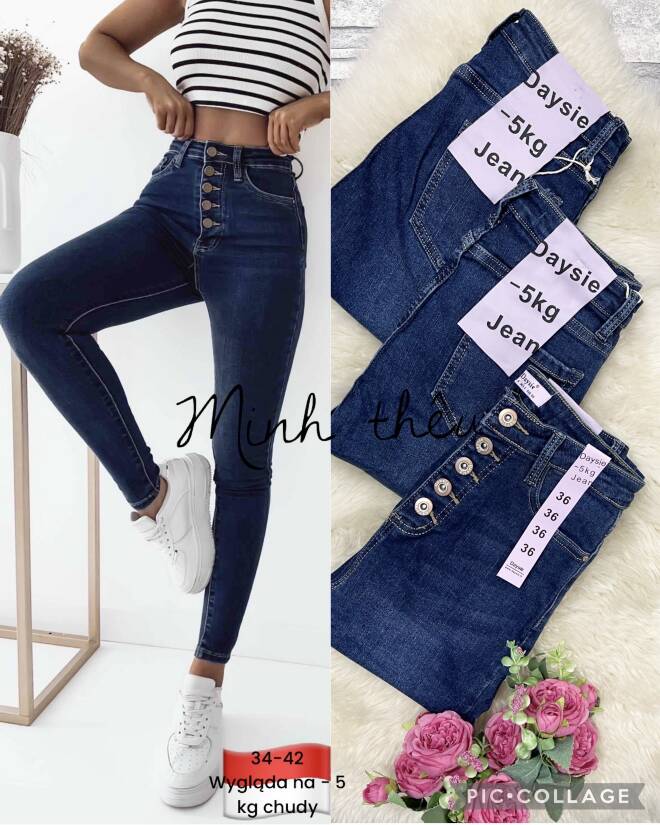 Jeansy damskie 4834 1 kolor  34-42 1