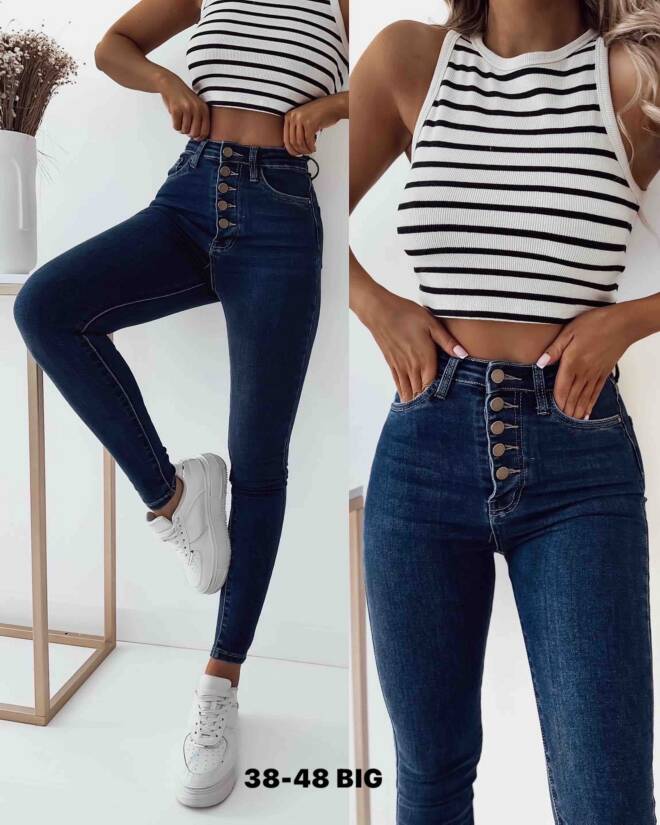 Jeansy damskie 4835 1 kolor  38-48 1