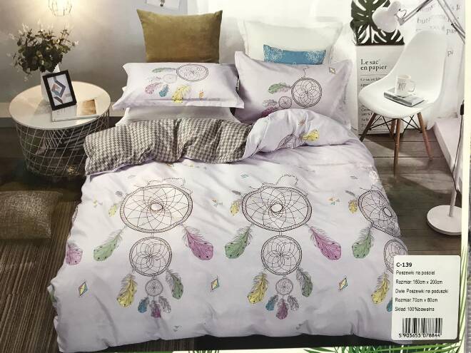 Komplet pościeli 3 części  6091 1 kolor  160x200cm