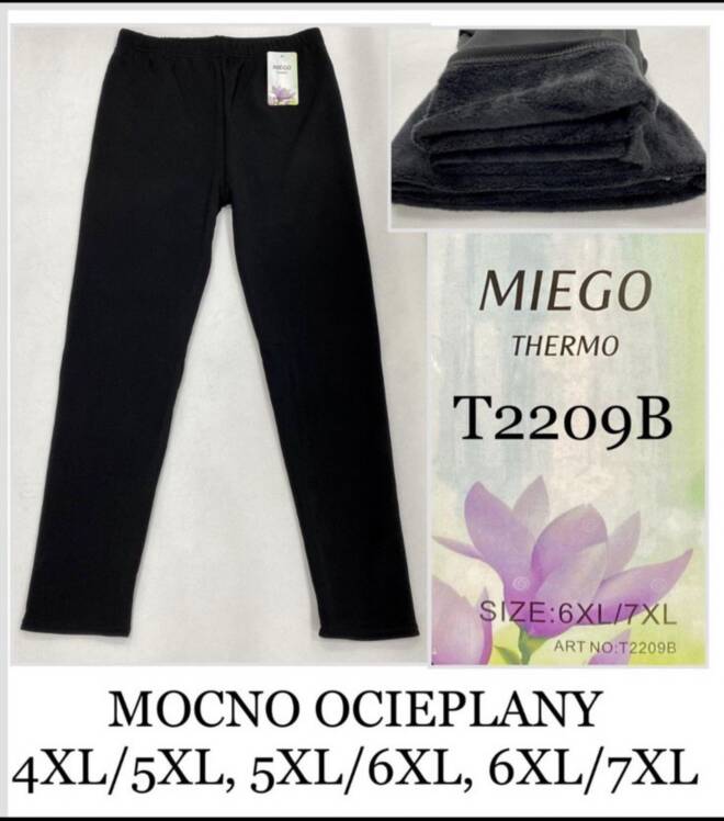 Leginsy damskie T2209B 1 kolor  4XL-7XL