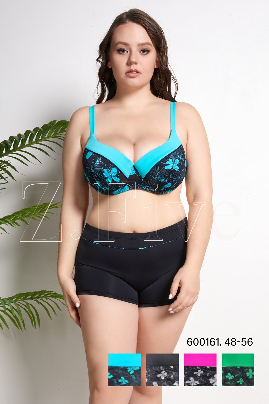 Strój kąpielowy dwuczęściowy damskie 600161 1 kolor  48-56 1