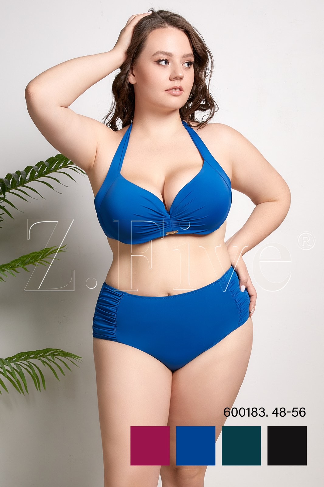 Strój kąpielowy dwuczęściowy damskie 600183 1 kolor  48-56