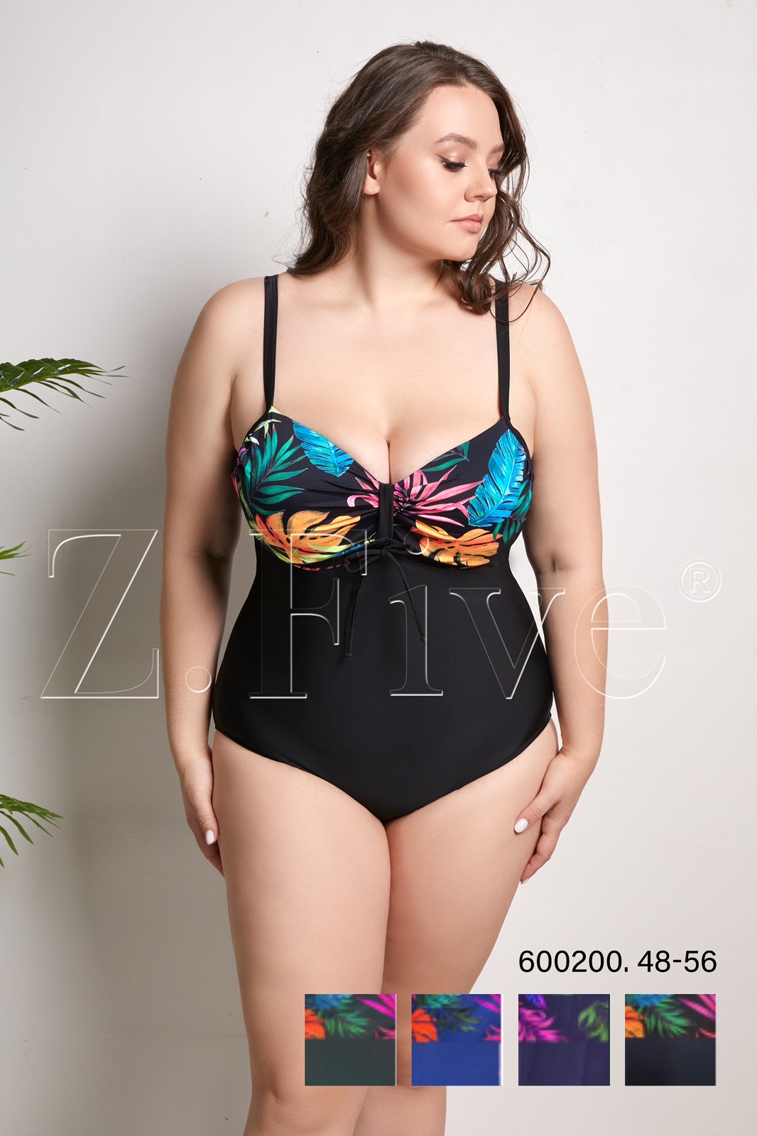 Strój kąpielowy dwuczęściowy damskie 600200 1 kolor  48-56 1