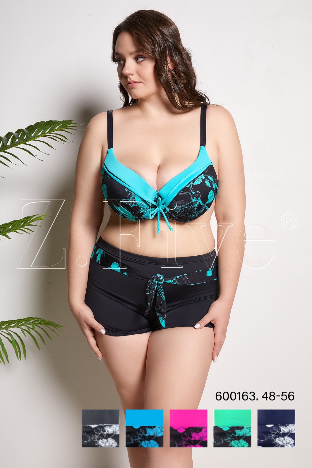 Strój kąpielowy dwuczęściowy damskie 600163 1 kolor  48-56 1