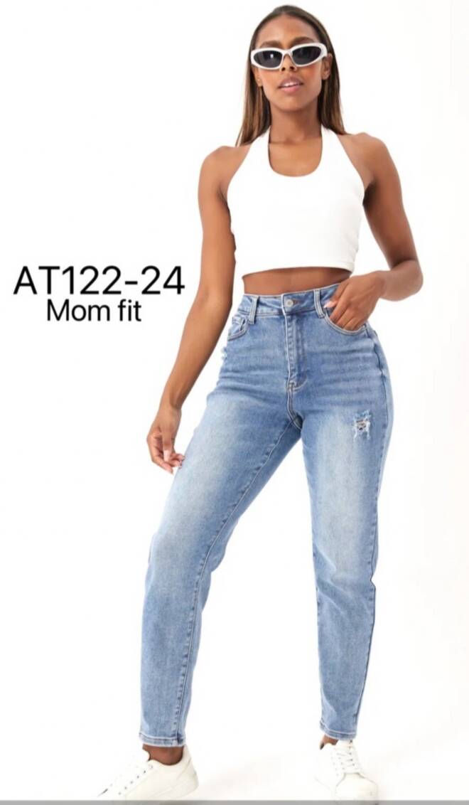 Jeansy damskie AT122-24 1 kolor  34-42 1