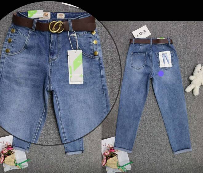 Jeansy damskie 6857 1 kolor  XS-XL