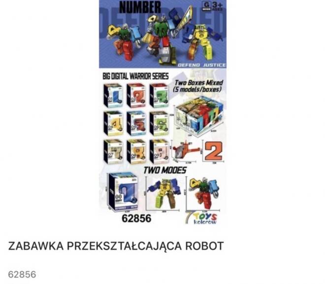 Zabawkowy 62856 Mix KOLOR  Standard