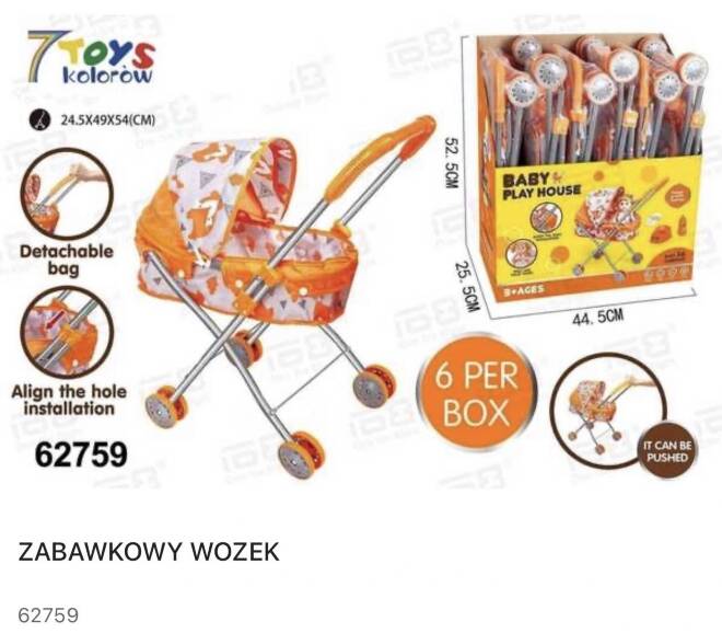 Zabawkowy 62759 1 kolor  Standard