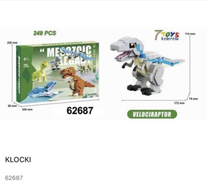 Klocki 62687 1 kolor  Standard