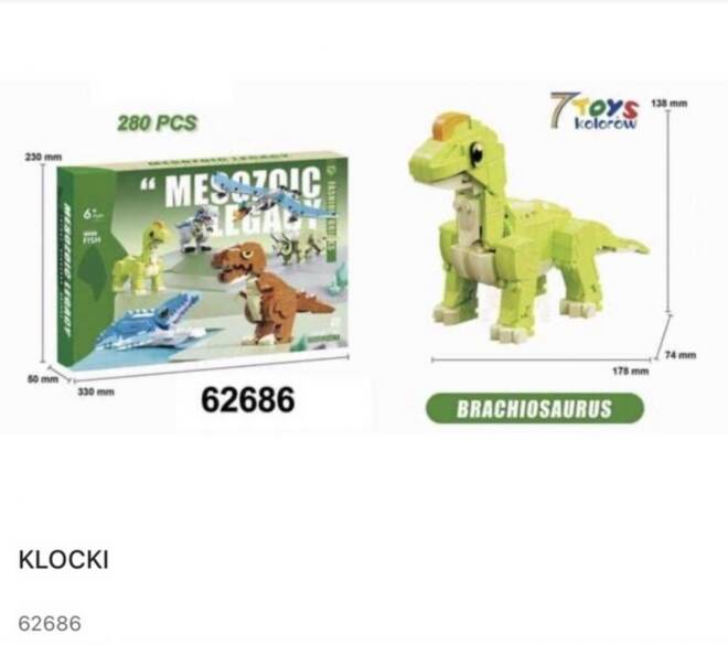 Klocki 62686 1 kolor  Standard