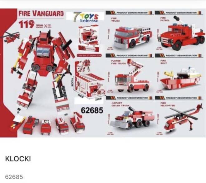 Klocki 62685 1 kolor  Standard