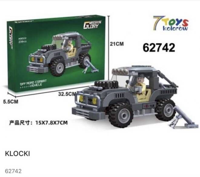 Klocki 62742 1 kolor  Standard