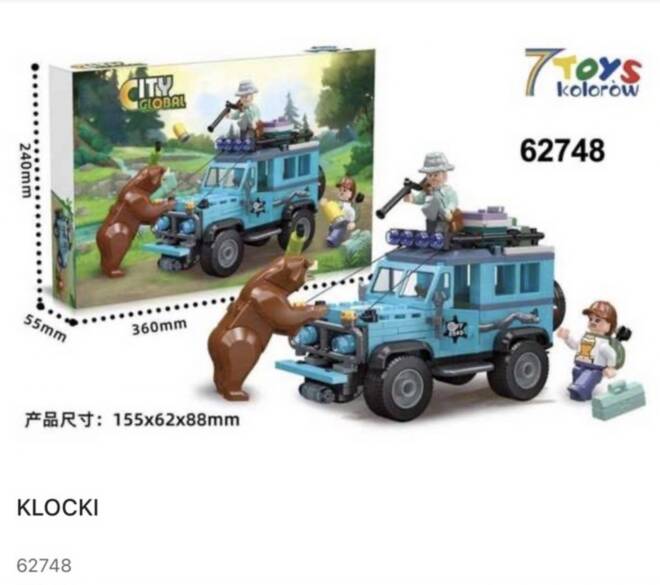 Klocki 62748 1 kolor  Standard