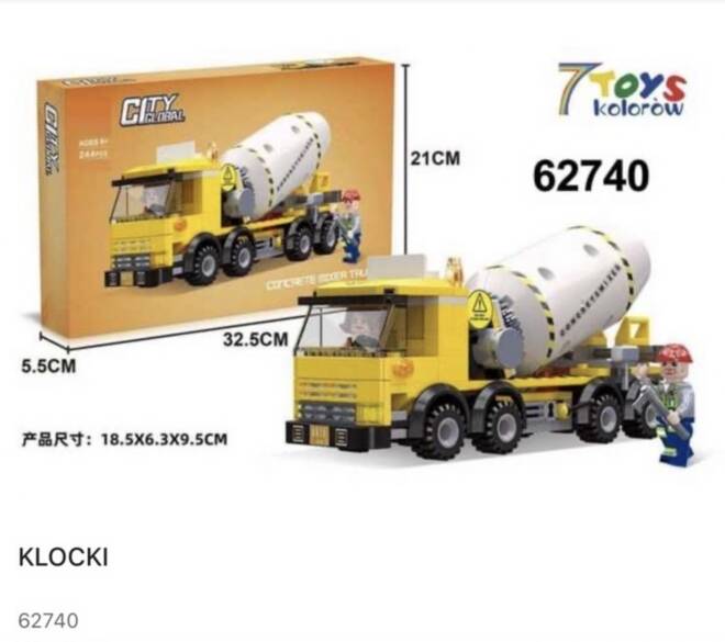 Klocki 62740 1 kolor  Standard