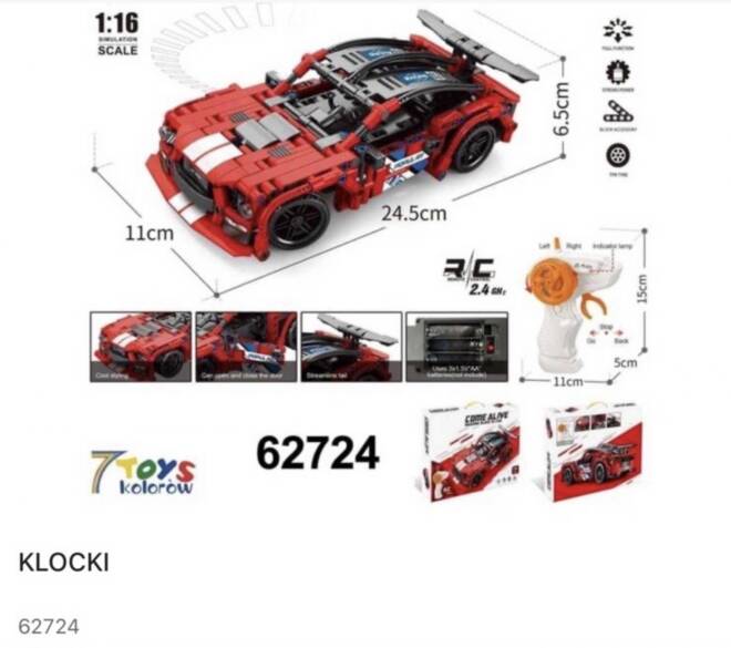Klocki 62724 1 kolor  Standard