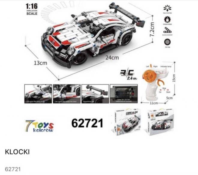 Klocki 62721 1 kolor  Standard