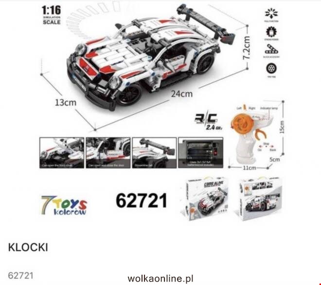 Klocki 62721 1 kolor  Standard