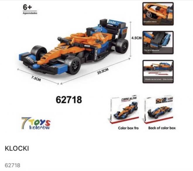 Klocki 62718 1 kolor  Standard