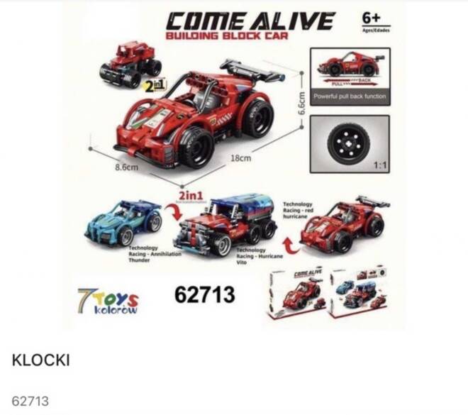 Klocki 62713 1 kolor  Standard