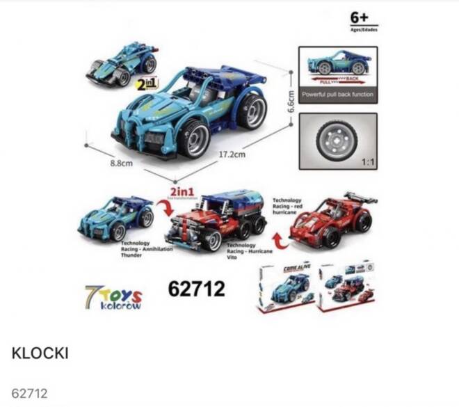 Klocki 62712 1 kolor  Standard