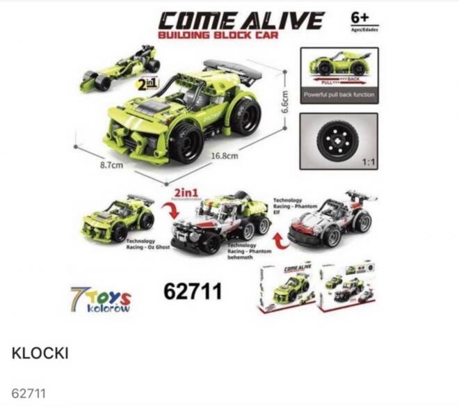 Klocki 62711 1 kolor  Standard 1