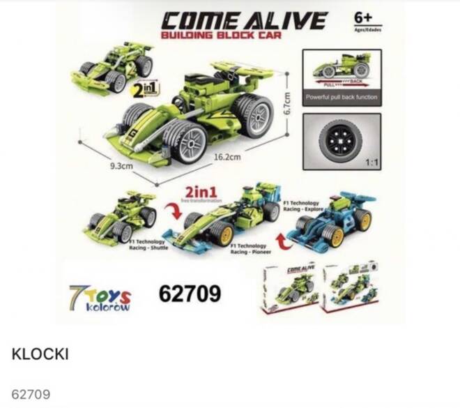 Klocki 62709 1 kolor  Standard