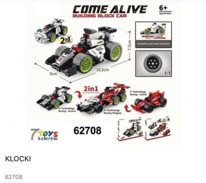 Klocki 62708 1 kolor  Standard