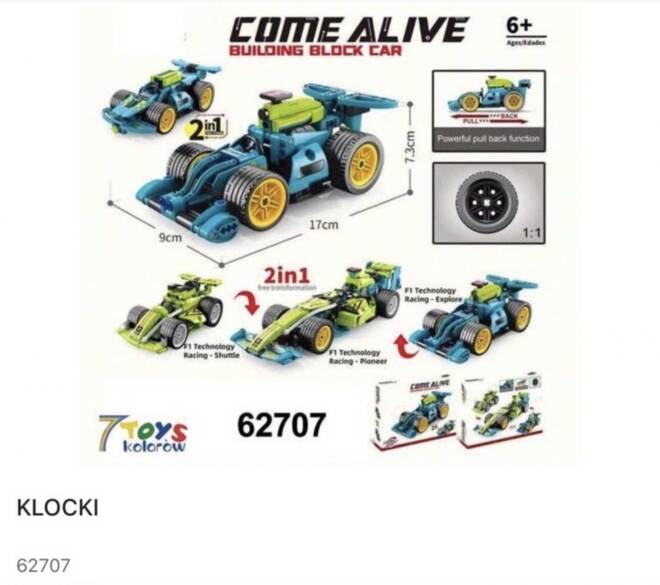 Klocki 62707 1 kolor  Standard 1