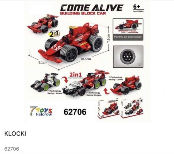 Klocki 62706 1 kolor  Standard