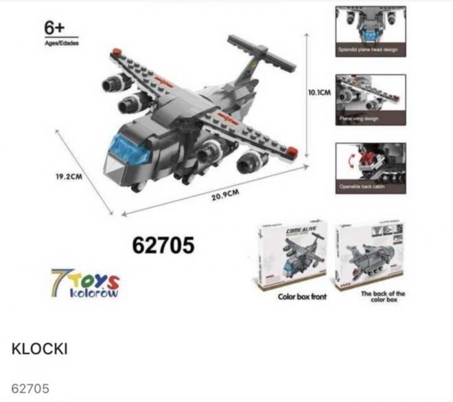Klocki 62705 1 kolor  Standard