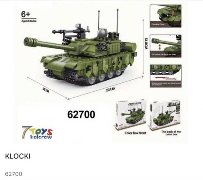 Klocki 62700 1 kolor  Standard 1