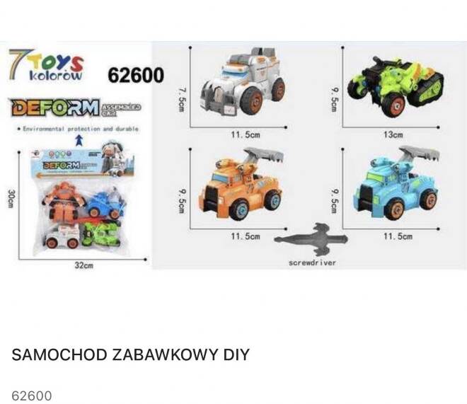 Samochod 62600 Mix KOLOR  Standard 1