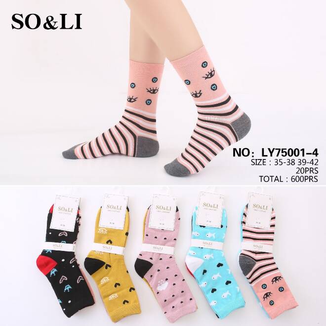 Skarpety damskie LY75001-4 Mix KOLOR  35-42 1